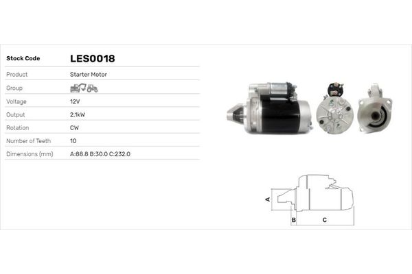 Marş Dinamosu  LUCAS ELEKTRIK LES0018