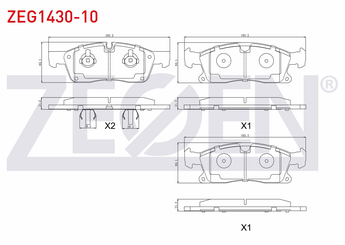 Fren Disk Balata Ön ZEGEN ZEG1430-10   64203820 A0064203820 A0004209600 A0074208020 68052369AA 68052370AA 68052 370AA 0064203820 74208020 0074208020