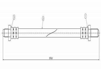 Fren Hortumu Ön Sağ veya Sol CAVO C900 005A  NRC9458