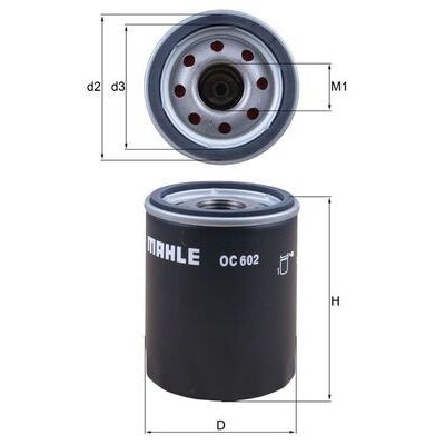Yağ Filtresi  Jaguar XK Coupe / Cabriolet (X150)(2006->)  MAHLE OC 602