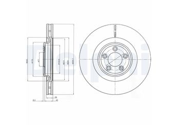 Fren Disk Ayna Ön Sağ ve Sol DELPHI BG9071C  C2C25337 T2R5939 T2R5939XP