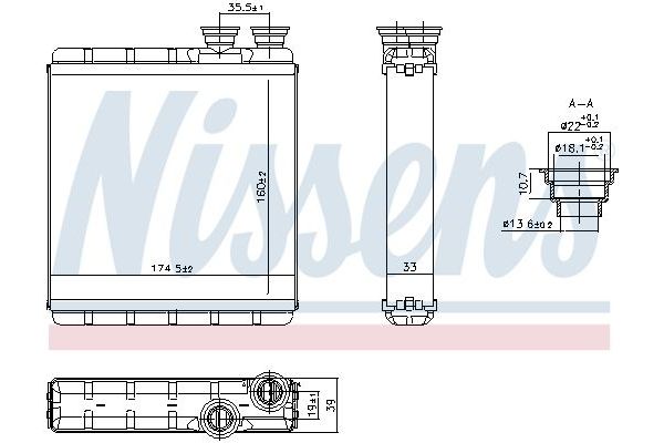 Kalorifer Radyatörü  Volkswagen Polo VI (AE1)(05.2021->)  NISSENS 707302