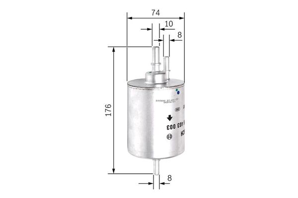 Yakıt Filtresi  Audi A6 Sedan (4F2)(03.2004->)  BOSCH F 026 403 003