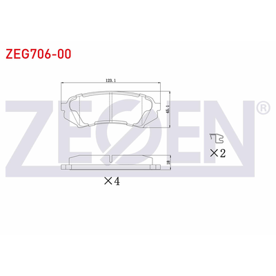 Fren Disk Balata Arka Toyota Land Cruiser (J10)(1998->)  ZEGEN ZEG706-00
