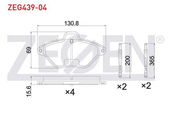 Fren Disk Balata Ön Citroen Xantia Break (01.1998->)  ZEGEN ZEG439-04