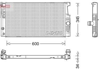 Su Radyatörü  DENSO DRM05005  19010RBA901 17117626558 17117626560 17117645621 17118672011 17118672012