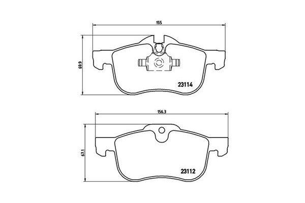 Fren Disk Balata Ön MG Rover Rover 75 Tourer (RJ)(1999->)  MAGNETI MARELLI 363700452017