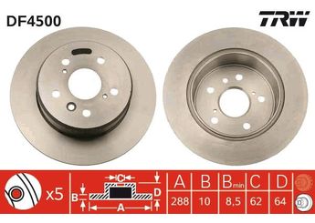Fren Disk Ayna Arka Sağ ve Sol AYD 50931  4243133030 4243133050 42431-33030 42431-33050 4243148030 42431-48030 4243106030 42431-06030