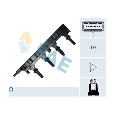 Ateşleme Bobini  Peugeot 206 (08.1998->)  PSA ORJINAL 5970A5