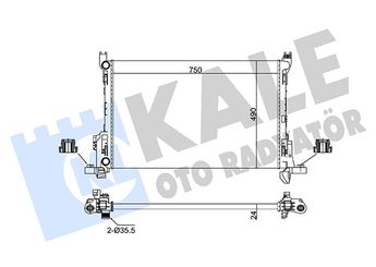 Su Radyatörü  KALE 363085  7603841 214104344R 4422502 6000618061 93868353