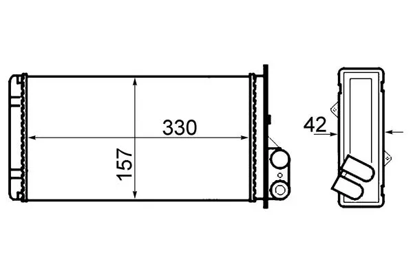 Kalorifer Radyatörü  Nissan Interstar (X70)(09.2002->)  MAHLE AH 66 000S