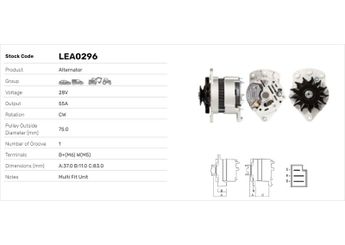 Alternatör  LUCAS ELEKTRIK LEA0296  LEA0296