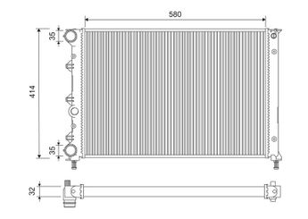 Su Radyatörü  VALEO 732730  2531007011 46743394 51702463
