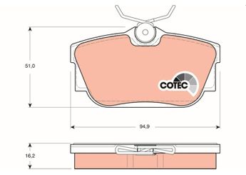 Fren Disk Balata Arka TRW GDB1325  GDB1325 7D0698451 7D0 698 451 701698451 701 698 451 7D0698451A 7D0 698 451 A 7D0698451D 7D0 698 451 D 7D0698451E 7D0 698 451 E