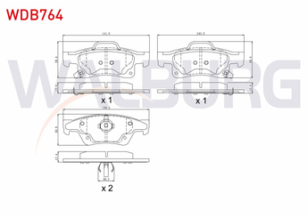 Fren Disk Balata Arka WALBURG WDB764  