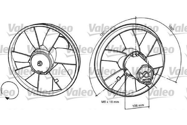 Radyatör Fan ve Motoru  Volkswagen Polo II 2F (801/803)(10.1990->1994)  VALEO 698370