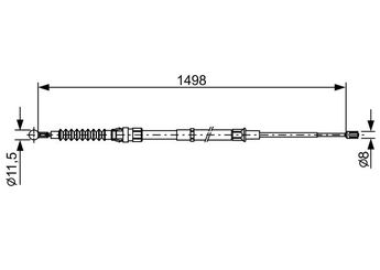 El Fren Teli Arka Sağ veya Sol BOSCH 1 987 482 455  1987482455 5C0609721AJ 5C0 609 721 AJ 5C0609721N 5C0 609 721 N