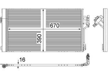 Klima Radyatörü  MAHLE AC 761 000S  A6398350070 6398350070 6398350370 6398350700 A 639 835 00 70 A6398350370 A 639 835 03 70 A6398350700 A 639 835 07 00