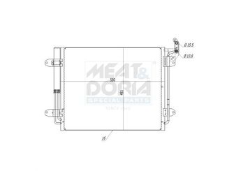 Klima Radyatörü  VEKA 43-4425  5N0820411C 5N0820411D 5N0820411E