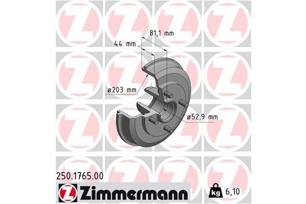 Kampana Arka Sağ veya Sol ZIMMERMANN 250.1765.00