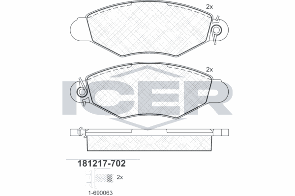 Fren Disk Balata Ön Nissan Kubistar (X76)(07.2003->)  VALEO 672432