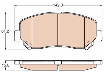 Fren Disk Balata Ön TRW GDB3562  GDB3562 K0Y13328ZA K0Y1-33-28ZA K0Y13328ZB K0Y1-33-28ZB K0Y13323Z K0Y13328Z KDY93328Z