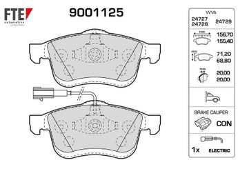 Fren Disk Balata Ön FTE 9001125  77365396 77365796 51928529 77365311 77364929 1605164 1605182 1605267 1605293 95511378 95515028 95518217 95518219