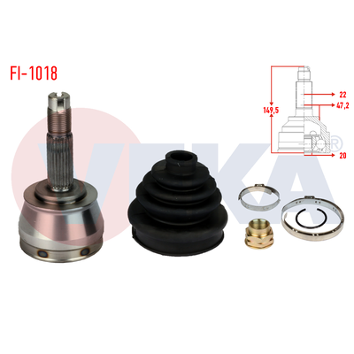 Aks Kafası Ön Dış Sağ veya Sol VEKA FI-1018