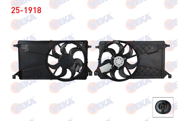 Radyatör Fan ve Motoru  Ford C-MAX (CB3)(2007->2010)  VEKA 25-1918