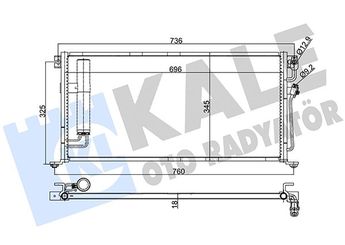 Klima Radyatörü  KALE 388100  MN151100 MN134204