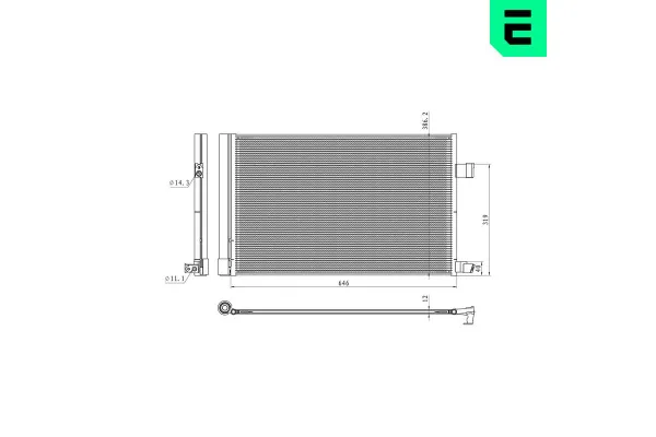 Klima Radyatörü  Jaguar XE (10.2014->)  ERA 667422