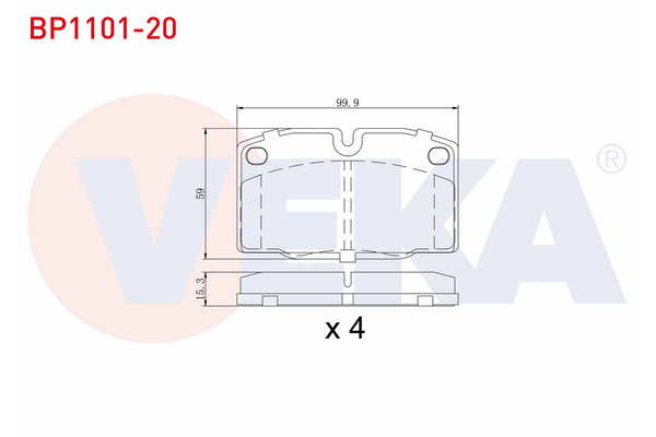 Fren Disk Balata Ön Opel Kadett D (1979->)  VEKA BP1101-20