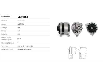 Alternatör  LUCAS ELEKTRIK LEA1163  82989529