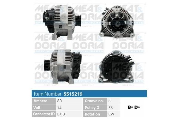 Alternatör  Peugeot Boxer (350) P.Van, Camlı (H3) Aks:3700mm (2002->)  BITAPART BPE371004