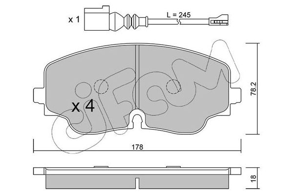 Fren Disk Balata Ön Volkswagen Tiguan (AX1)(07.2020->2024)  CIFAM 822-1316-0