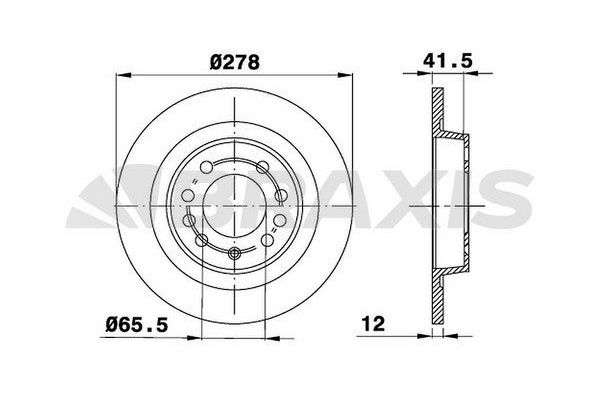 Fren Disk Ayna Arka Sağ ve Sol Fiat Croma (194)(06.2005->)  BRAXIS AE0123