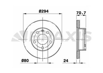 Fren Disk Ayna Ön Sağ ve Sol BRAXIS AD1053  545110027