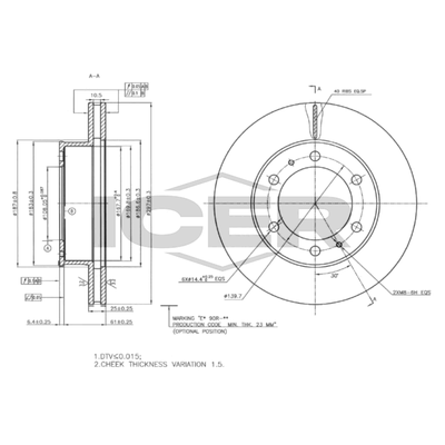 Fren Disk Ayna Ön Sağ ve Sol NAGAMA NBD-TO011