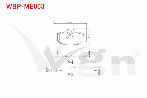 Fren Disk Balata Arka WGN WBP-ME003