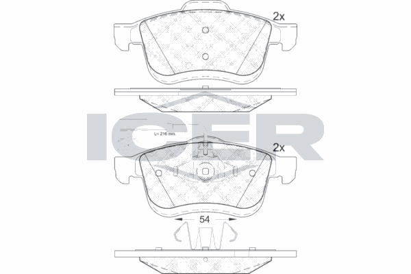 Fren Disk Balata Ön Fiat Doblo (263) Cargo/Combi/Pratico (12.2014->)  OTOZONE FDO2002-R