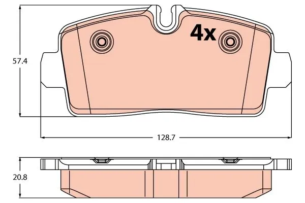 Fren Disk Balata Arka Iveco Daily Şasi (Kasasız)(2019->)  TRW GDB2598