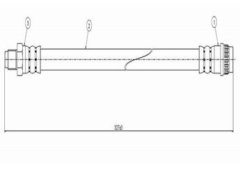 Fren Hortumu Ön Sağ veya Sol CAVO C800 474A  6001547816 60014551098 6001547819 1472155080 480668 480681 7700308909 7704003913