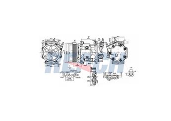 Klima Kompresörü  VEKA 58-3301  6453QL 6453QN 6453WN 6453WP 6453ZA 6453ZC 9651911480 9659875880 9671216780 9684432480 9800839580 9825868180 1608473380 1631054580 6453TP 6453TQ 6453YE 6453ZV 6453ZW 648734 648735 9671350880 9684458880 9800840180
