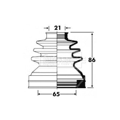 Aks Körüğü Ön İç Sağ veya Sol Opel Meriva (2003->)  CM 60105