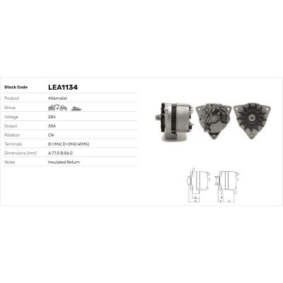 Alternatör  LUCAS ELEKTRIK LEA1134