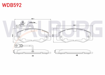 Fren Disk Balata Arka WALBURG WDB592  