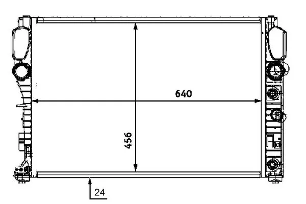 Su Radyatörü  Mercedes CLS (BM 219)(06.2004->)  MAHLE CR 513 000S