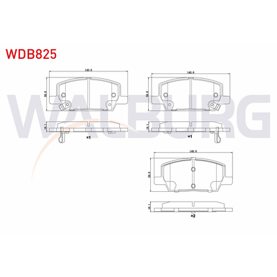 Fren Disk Balata Ön WALBURG WDB825