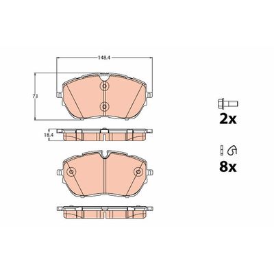 Fren Disk Balata Ön TRW GDB2121