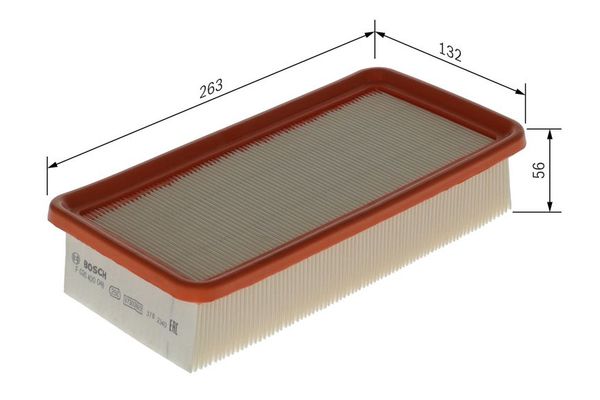 Hava Filtresi  Kia Rio (JB)(2005->)  BOSCH F 026 400 048